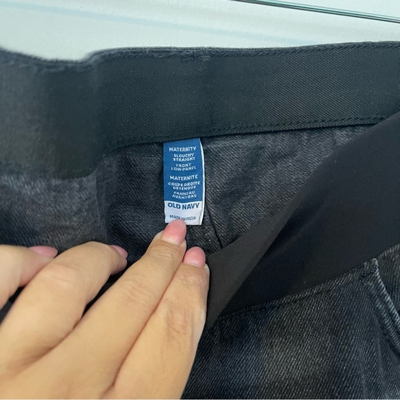 Old Navy Maternity slouchy front low-panel jeans in Black Size: 14Short - Picture 5 of 9